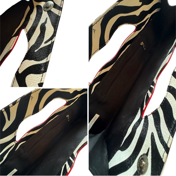 Unbranded Cherry Lips Tote handbag Faux Croc Card Holder 3 Piece Bundle - GUC - Picture 5 of 7